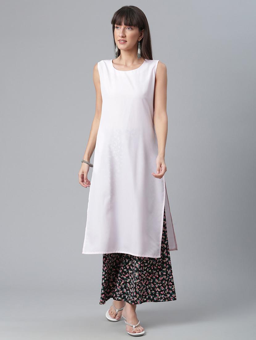 floral printed kurta palazzo set with koti jacket - 18451105 - Standard Image - 3