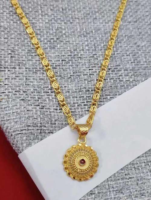 gold plated chain pendant - 18451530 - Standard Image - 0