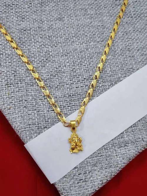 gold plated chain pendant - 18451533 - Standard Image - 0