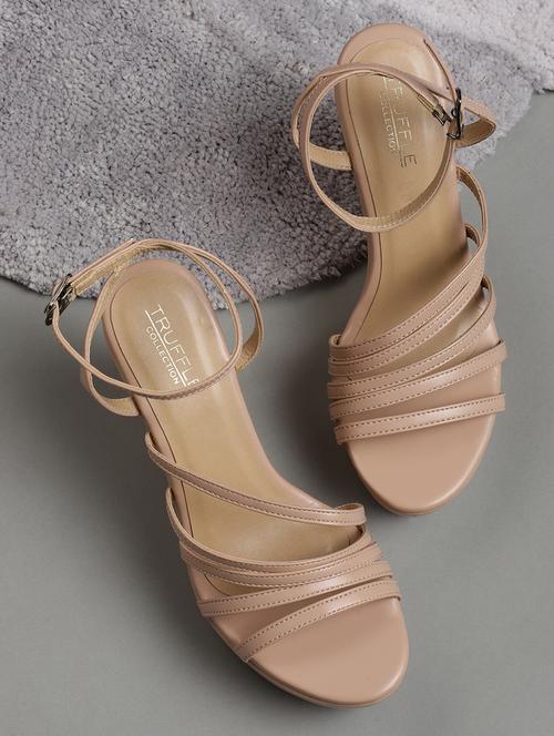 women nude ankle strap sandal - 18451707 - Standard Image - 0