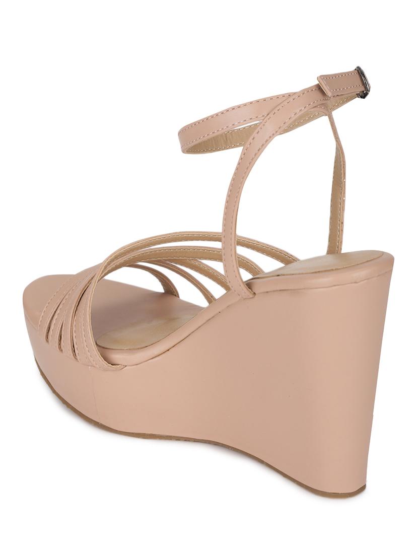 women nude ankle strap sandal - 18451707 - Standard Image - 3
