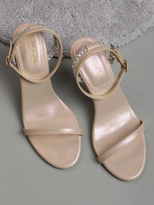 women nude ankle strap sandal - 18451714 - Standard Image - 0