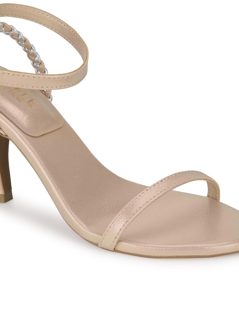 women nude ankle strap sandal - 18451714 - Standard Image - 5