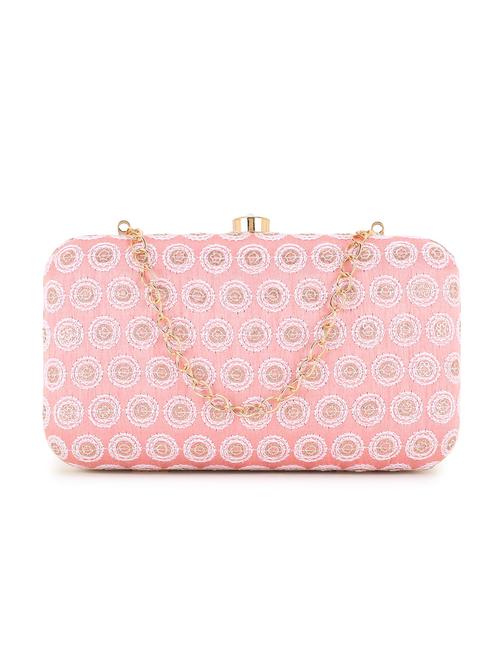 embroidered faux silk box clutch - 18451969 -  Standard Image - 0