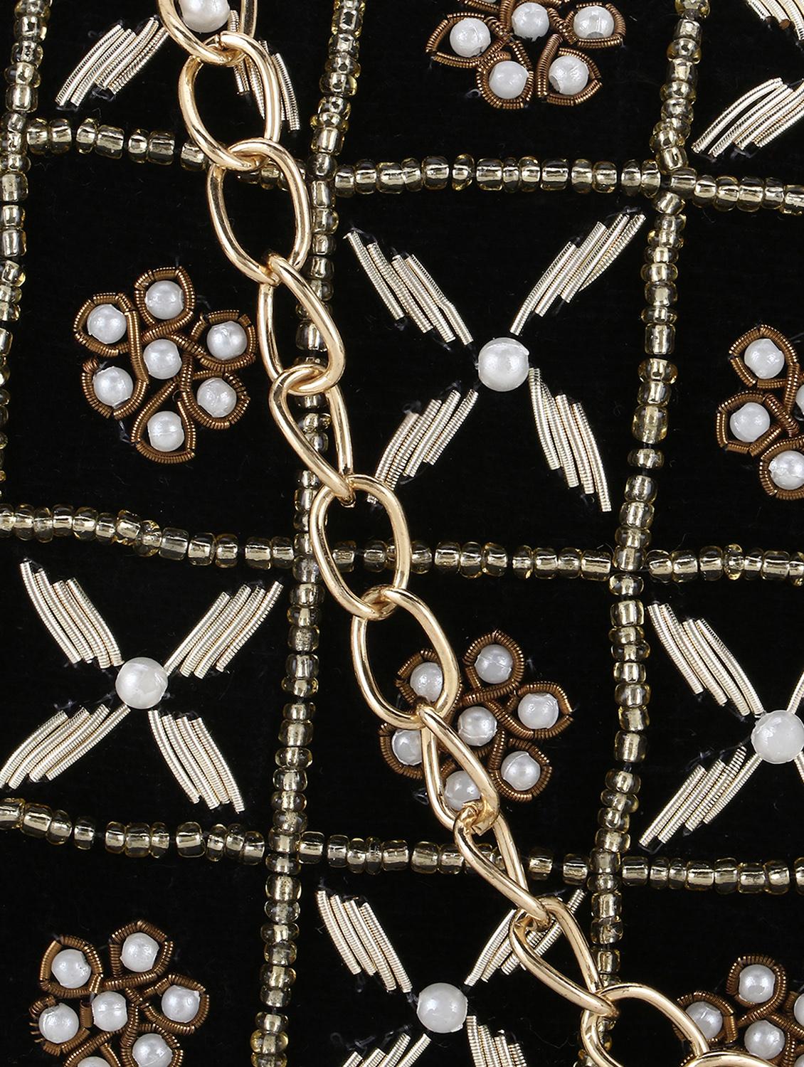 embellished velvet box clutch - 18451976 - Standard Image - 3
