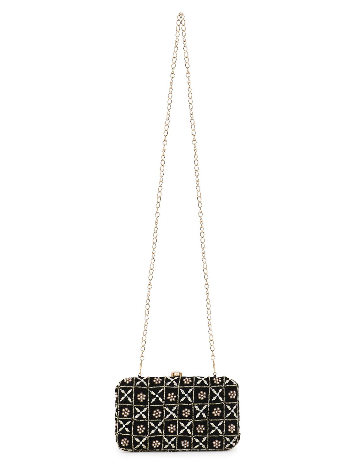 embellished velvet box clutch - 18451976 - Standard Image - 5