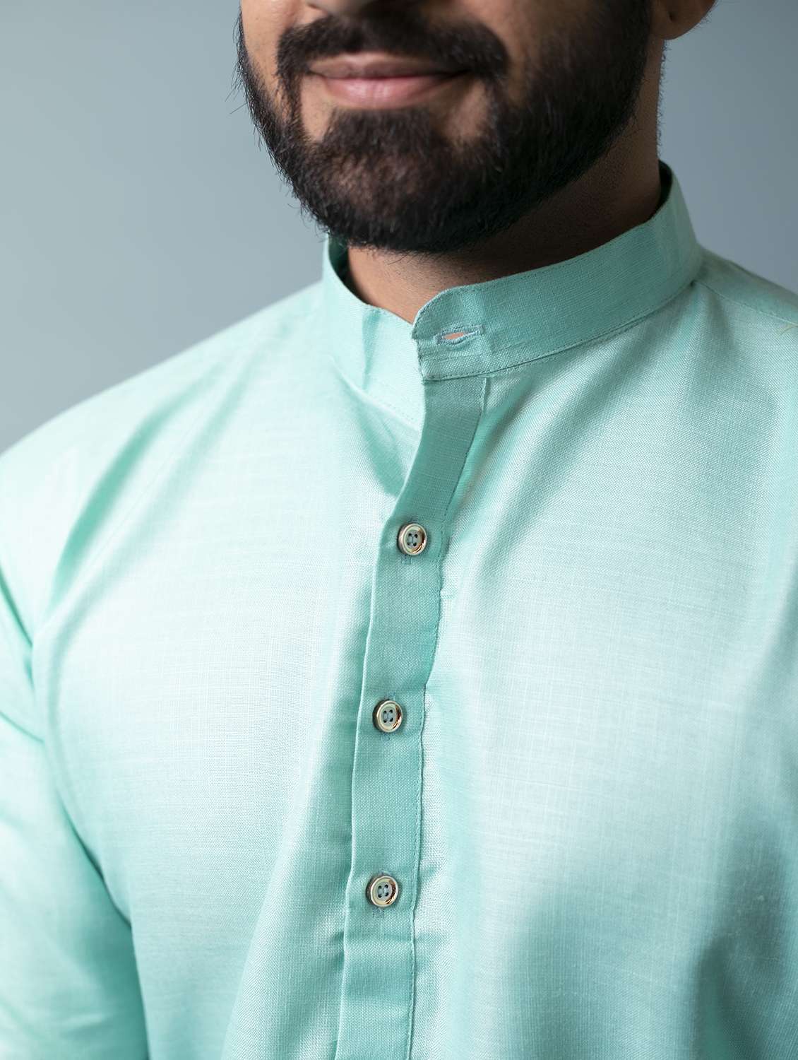 turquoise solid kurta pyjama ethnic wear set - 18452316 -  Standard Image - 5