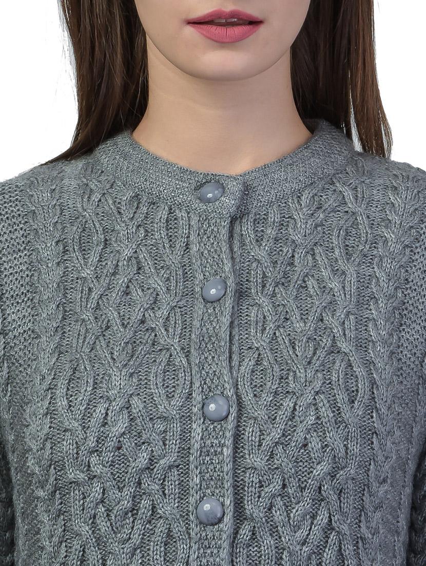 mandarin neck woven cardigan - 18452334 - Standard Image - 5
