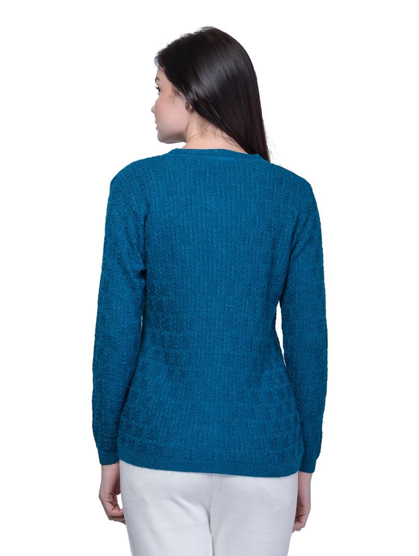 teal blue woven cardigan - 18452335 - Standard Image - 3