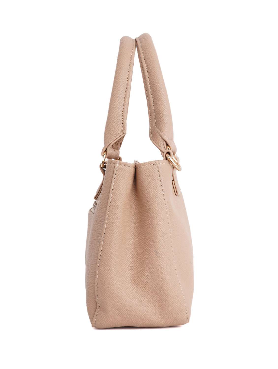 beige solid regular handbag - 18452627 - Standard Image - 3