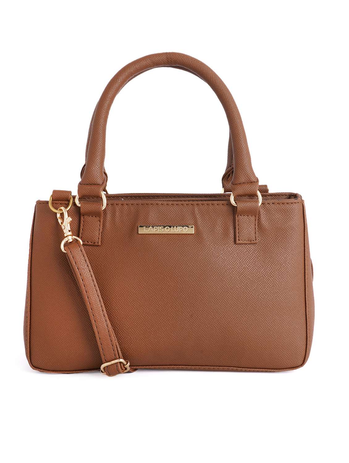 brown solid regular handbag - 18452628 - Zoom Image - 0
