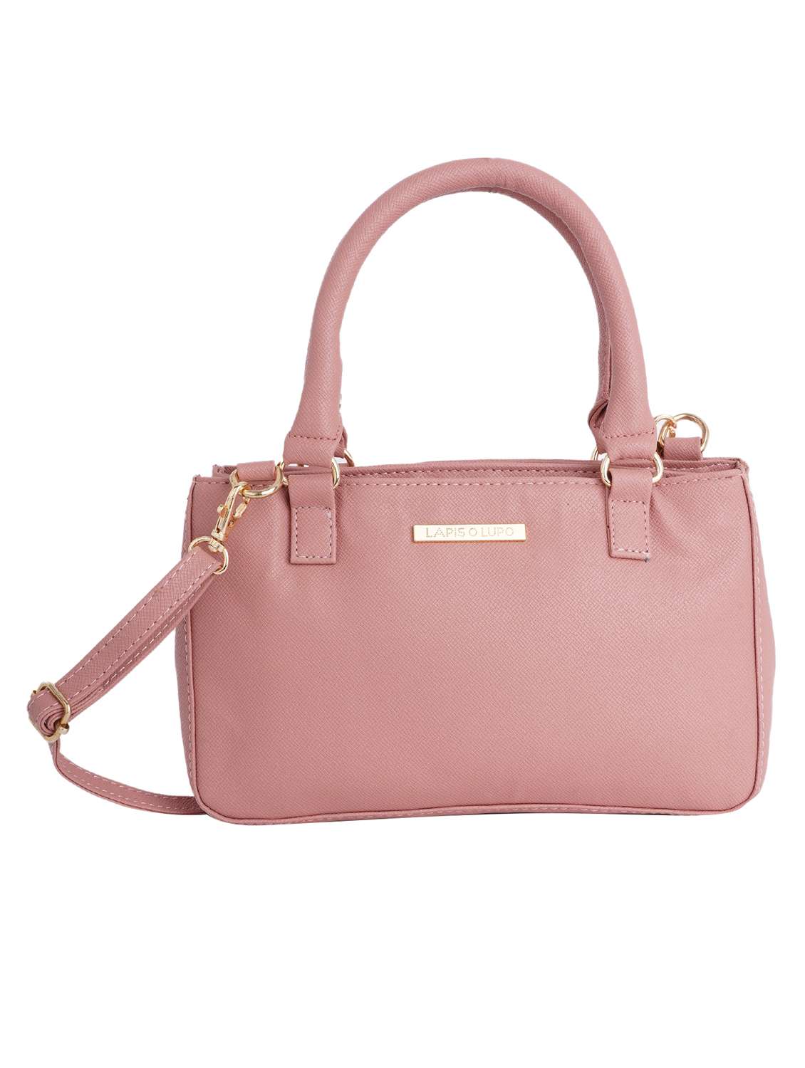 pink solid regular handbag - 18452629 - Standard Image - 3