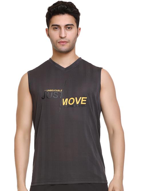 charcoal-grey chest-printed t-shirt - 18453175 -  Standard Image - 0