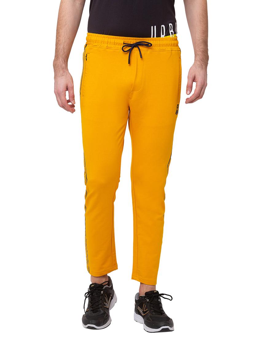yellow solid full length track pant - 18453553 - Zoom Image - 0