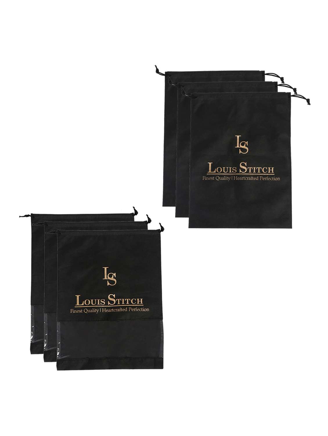 pack of 6 black utility bag