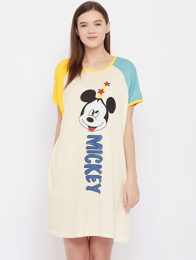 round neck printed sleepshirt 