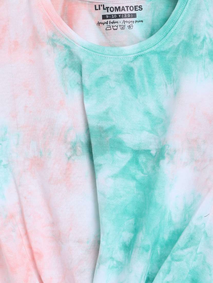 girls multi colored tie & dye shorts set - 18454476 -  Standard Image - 5