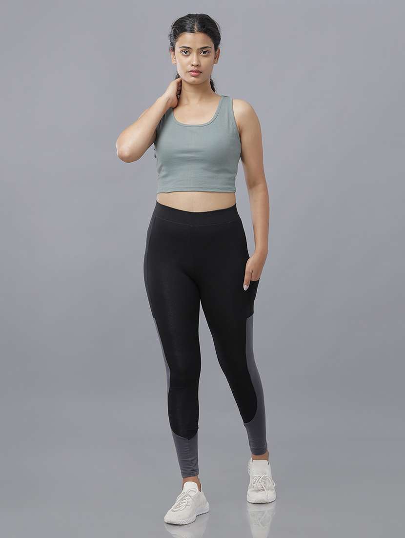 women's crop round neck t-shirt - 18455306 - Standard Image - 3