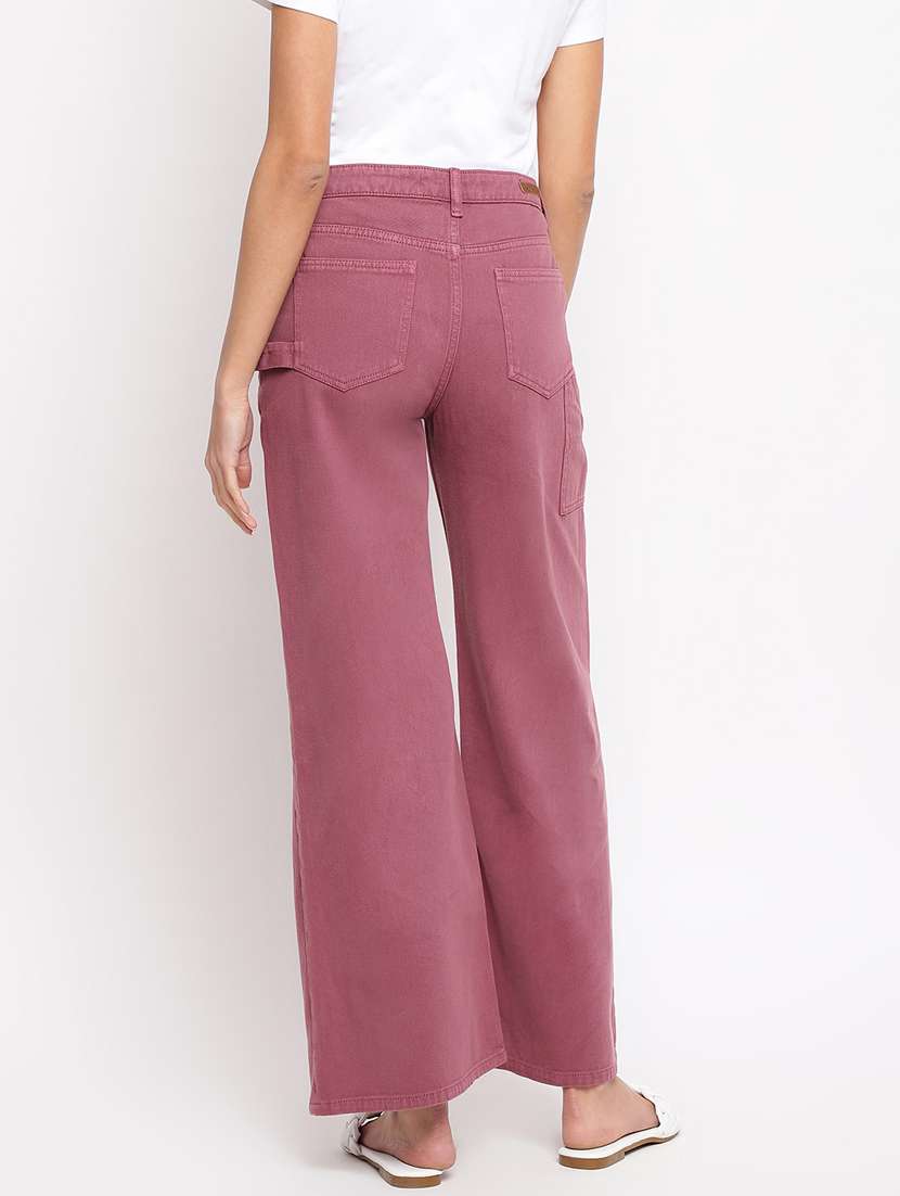 women's plain wide leg jeans - 18455864 -  Standard Image - 3