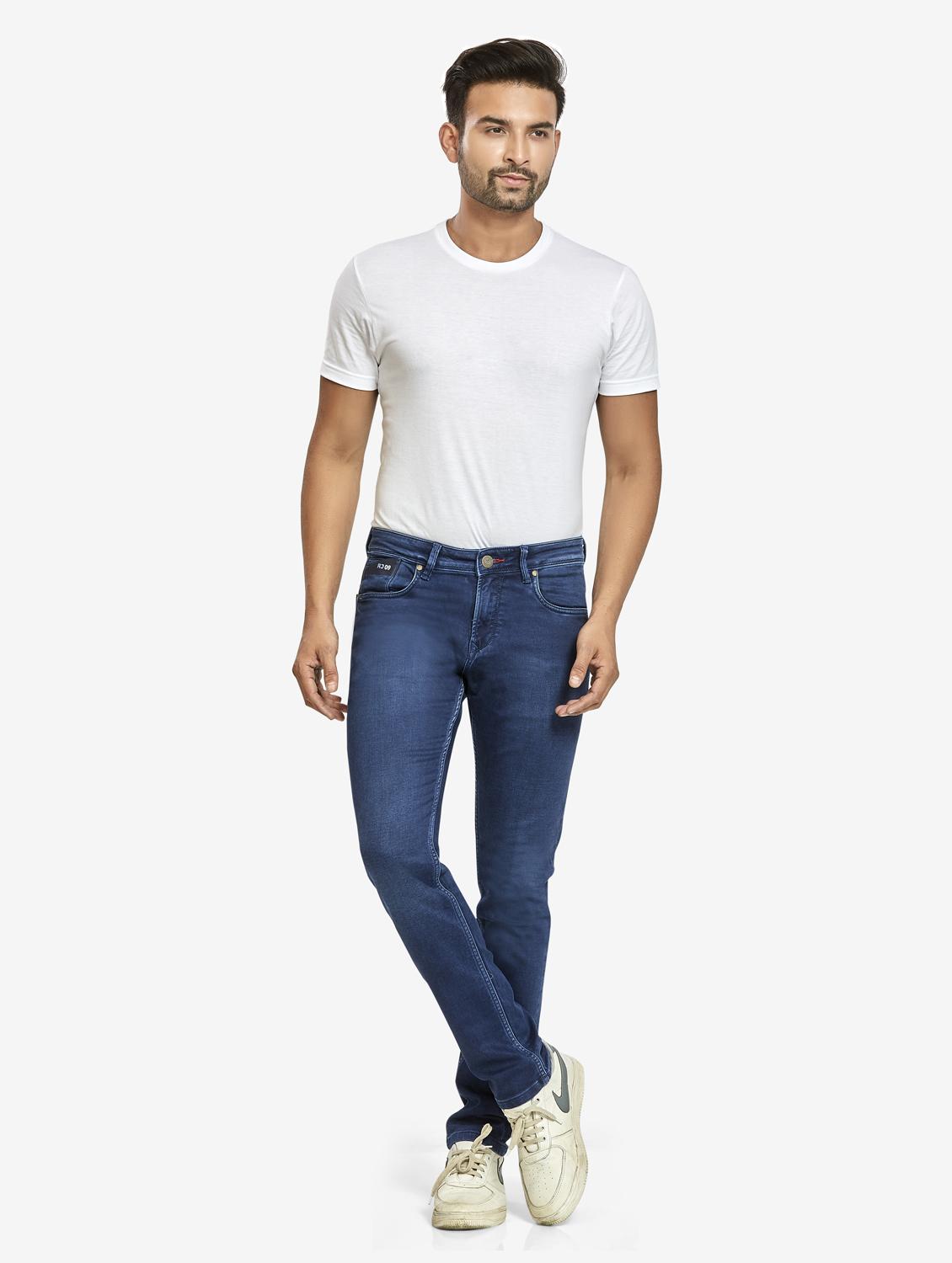 navy blue light washed denim jeans - 18456464 - Standard Image - 3