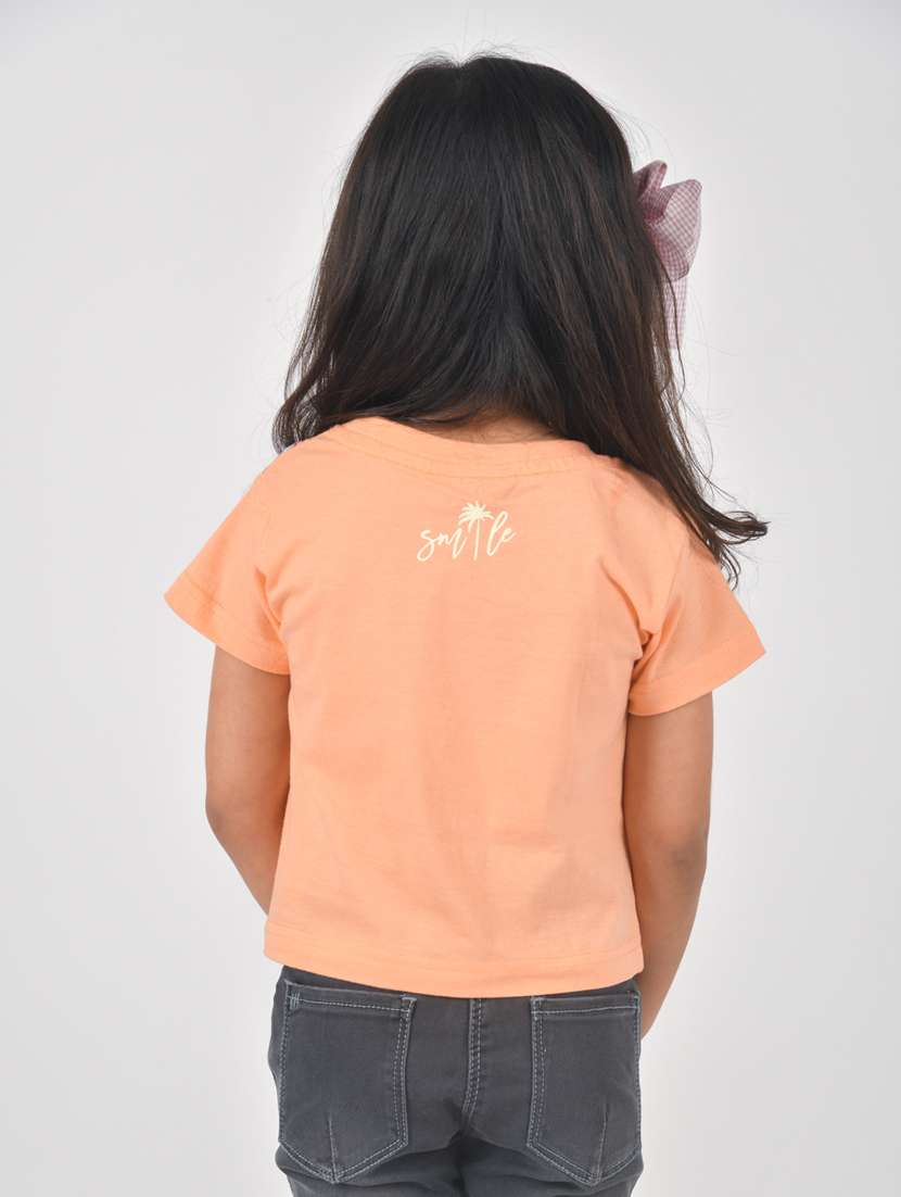girls orange applique tee - 18456490 -  Standard Image - 3
