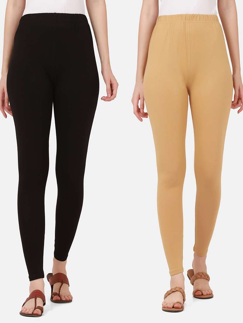 pack of 2 solid leggings - 18457090 - Zoom Image - 0