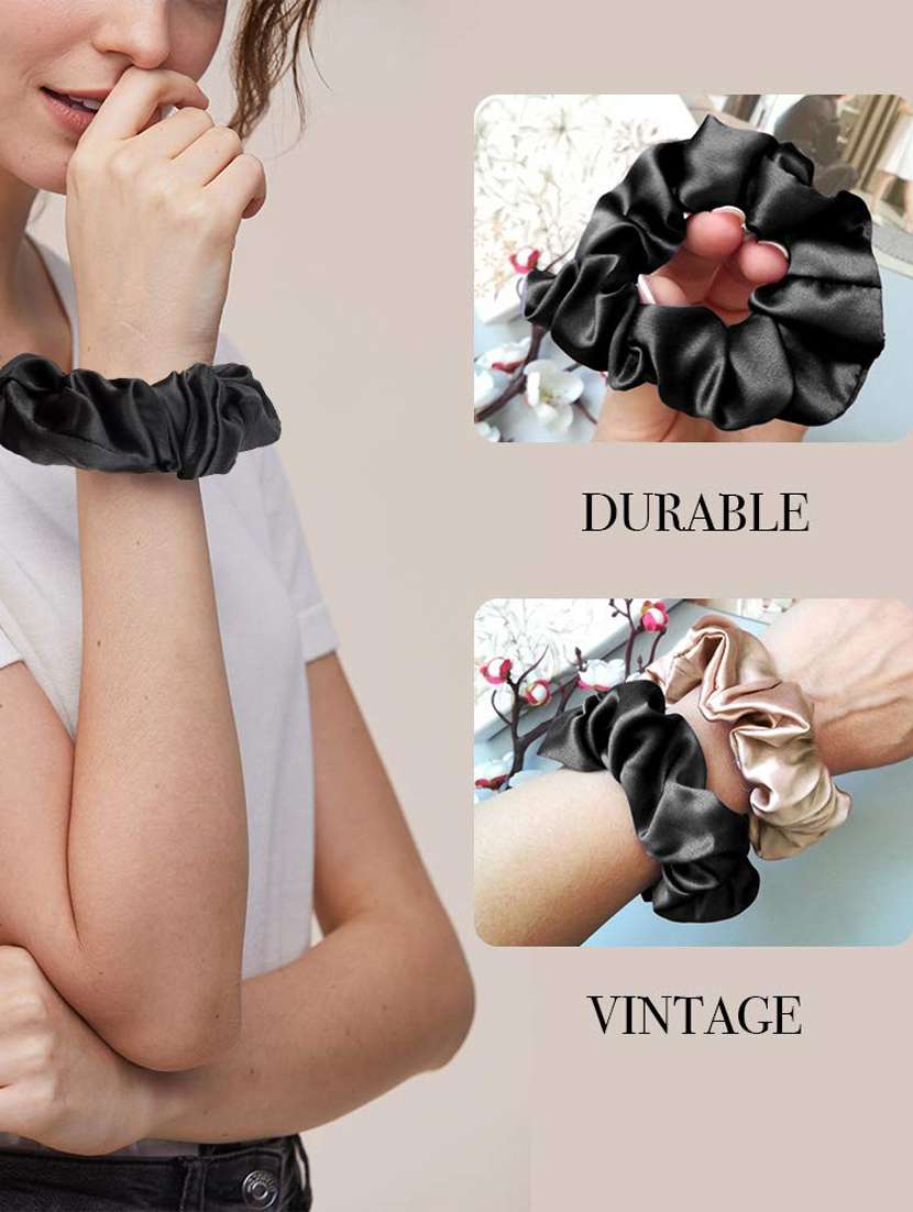 satin silk hair scrunchies for women and girls (pack of 6 pcs) - 18457365 -  Standard Image - 3