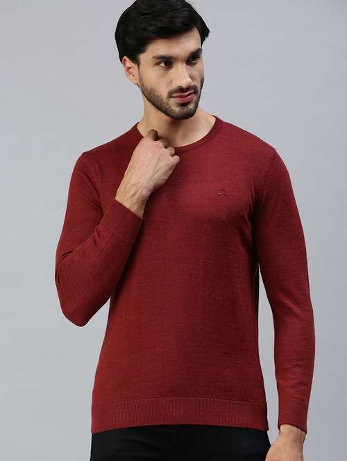 red solid pullover - 18457393 - Standard Image - 0