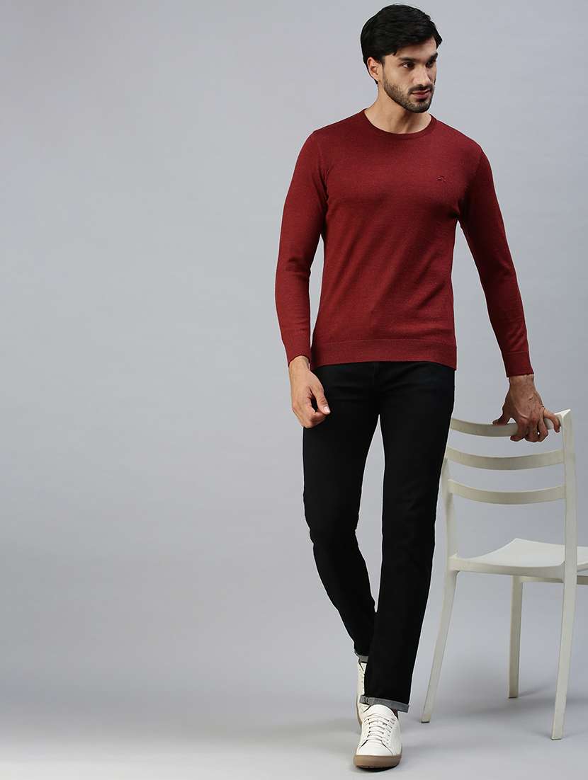 red solid pullover - 18457393 - Standard Image - 3