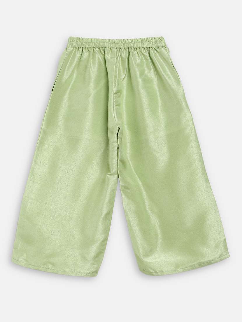 girls multi colored self design kurta palazzo set  - 18457873 -  Standard Image - 3