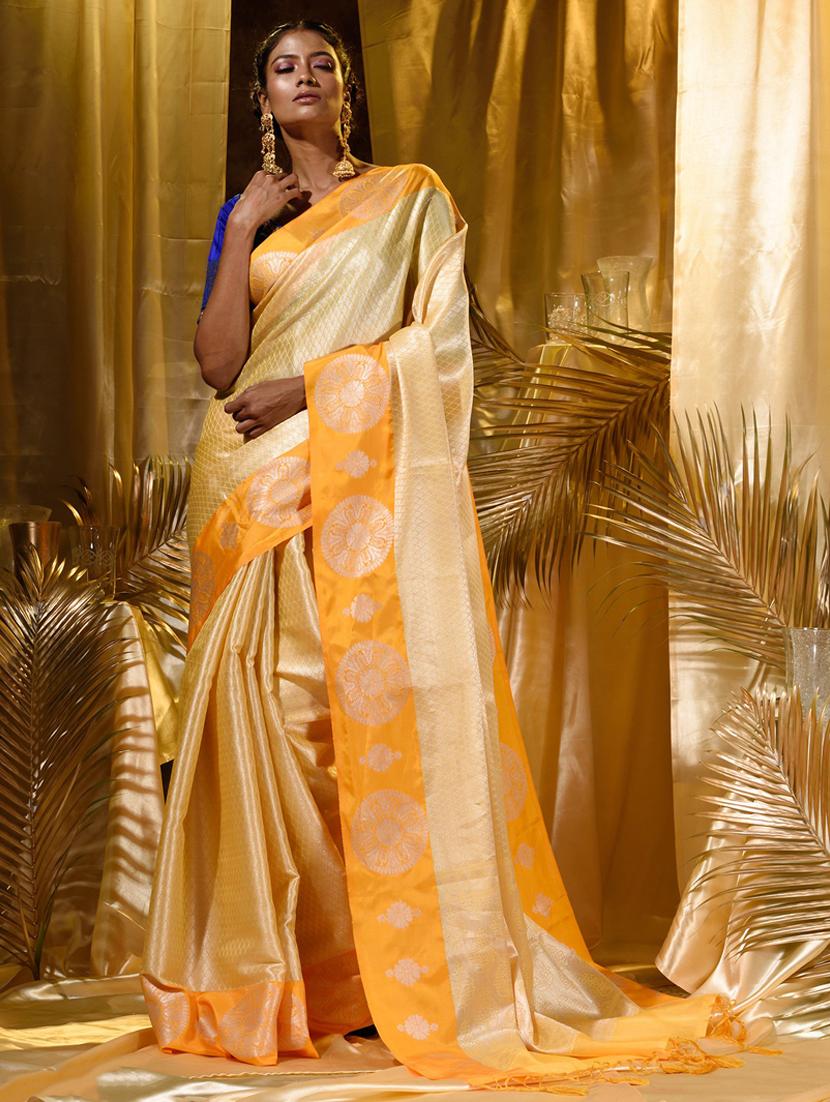 jacquard work kanjivaram saree with blouse - 18458425 - Zoom Image - 0