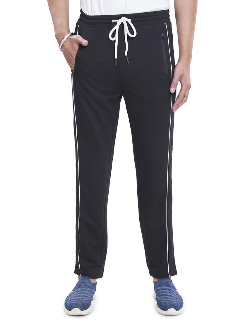 black side-taped full length track pant - 18458744 - Zoom Image - 0