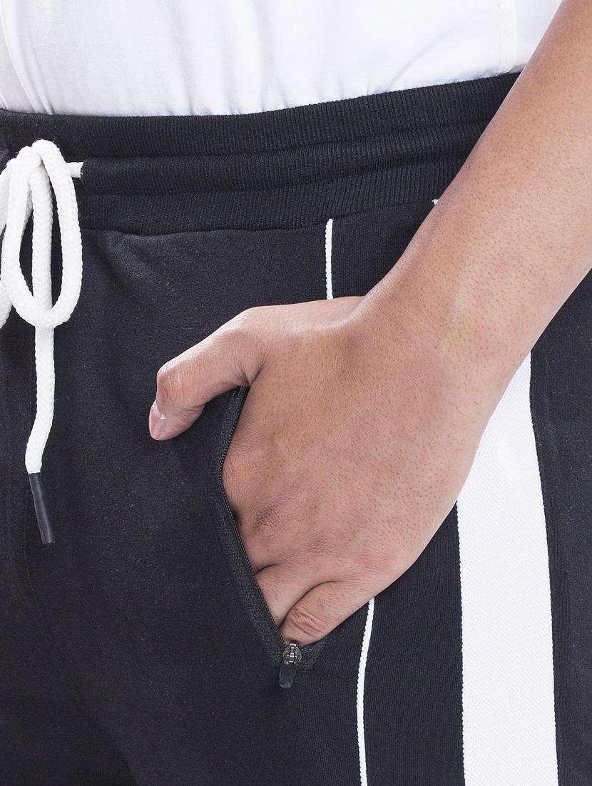 black side-taped full length track pant - 18458744 - Standard Image - 5