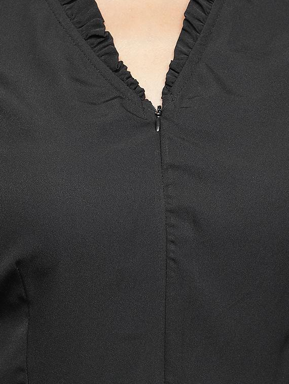 bishop sleeved solid full leg jumpsuit - 18458961 - Standard Image - 3