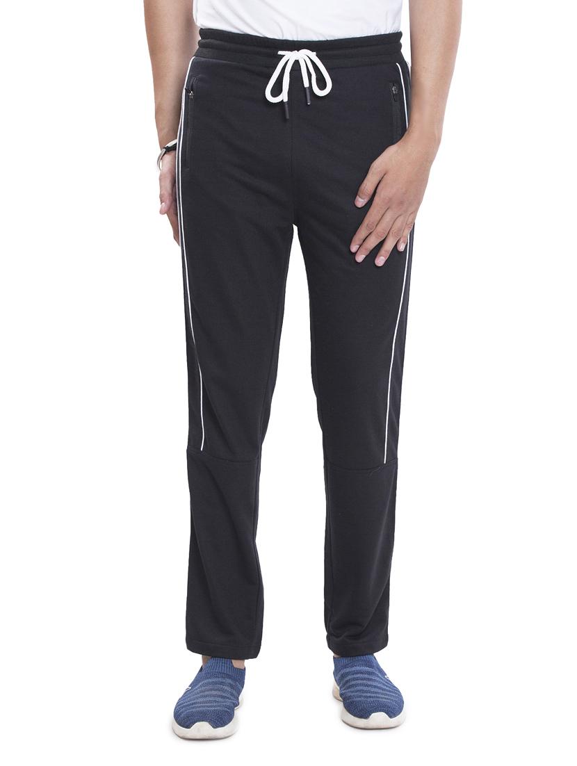 black side-taped full length track pant - 18459130 - Zoom Image - 0