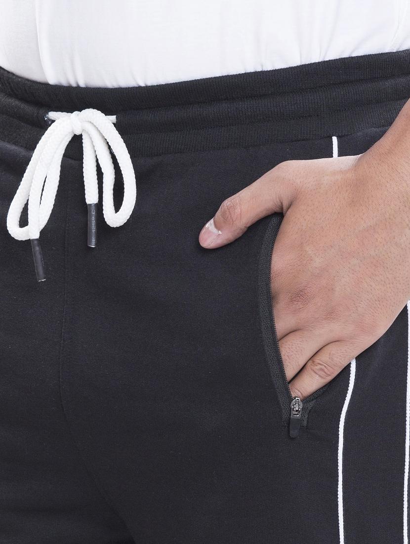 black side-taped full length track pant - 18459130 - Standard Image - 5