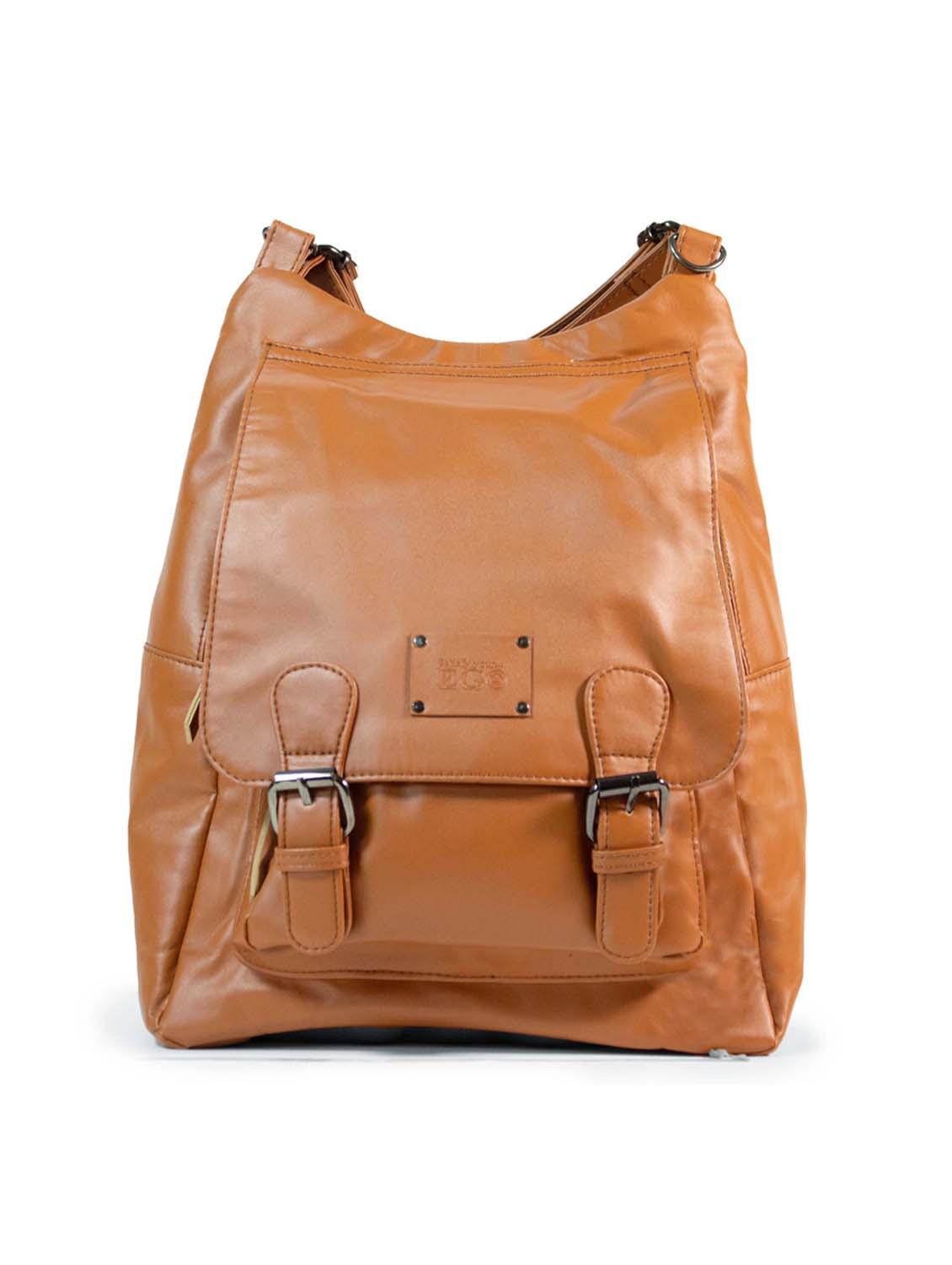 tan solid regular backpack - 18459162 -  Zoom Image - 0