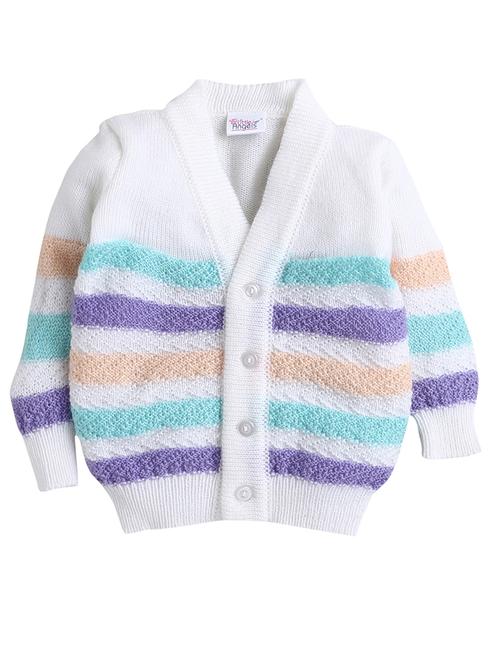 boys white striped sweater with cap & socks - 18460384 - Standard Image - 0