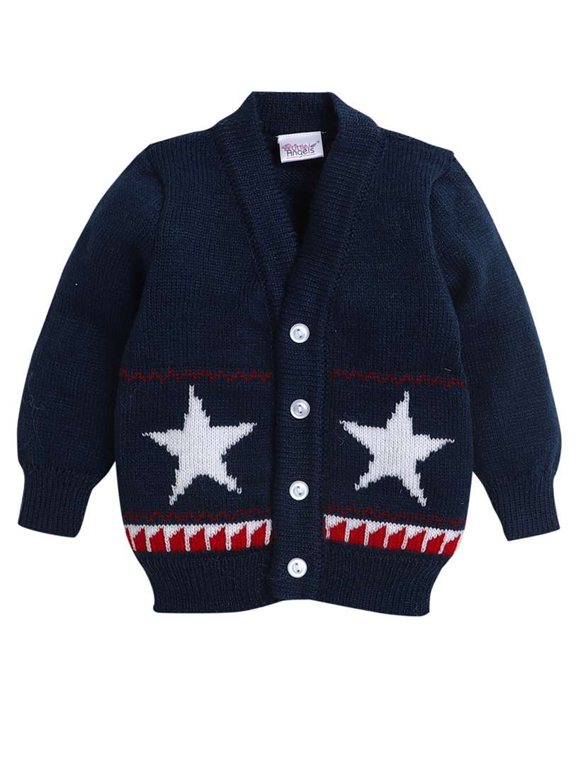 boys navy blue sweater with cap & socks