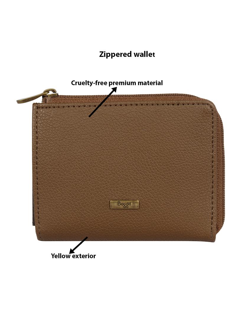 brown solid wallet - 18460453 - Standard Image - 3