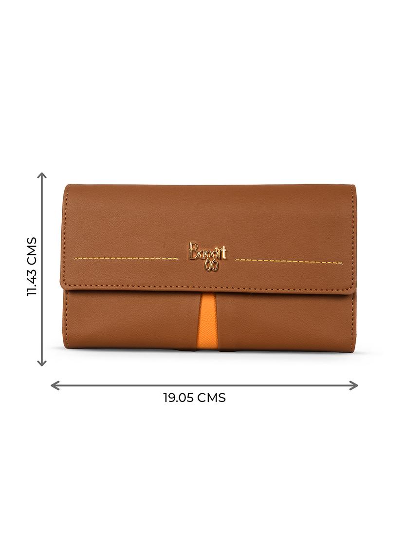 brown solid wallet - 18460461 - Standard Image - 5