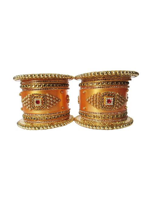 gold  designer chuda set for women - 18460526 -  Standard Image - 0