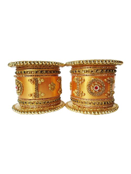 gold designer chuda set for women - 18460530 -  Standard Image - 0