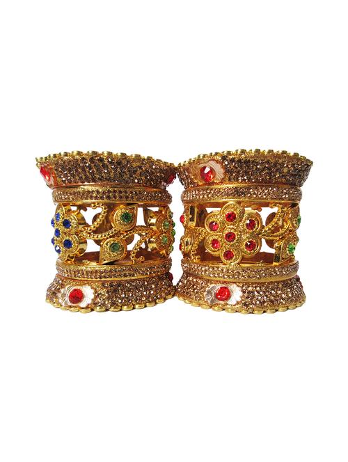 gold designer chuda set for women/girls - 18460541 - Standard Image - 0