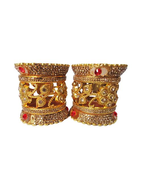 gold designer chuda set for women/girls - 18460542 - Standard Image - 0