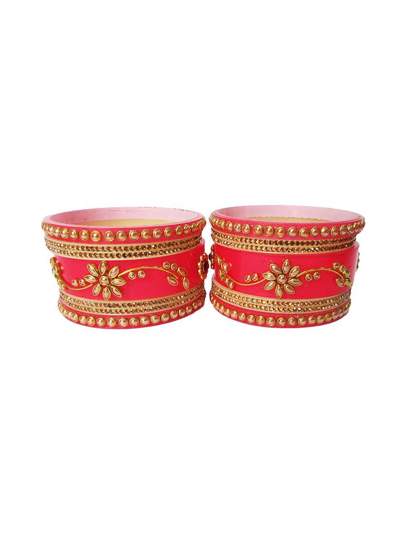 red designer chuda set for women/girls