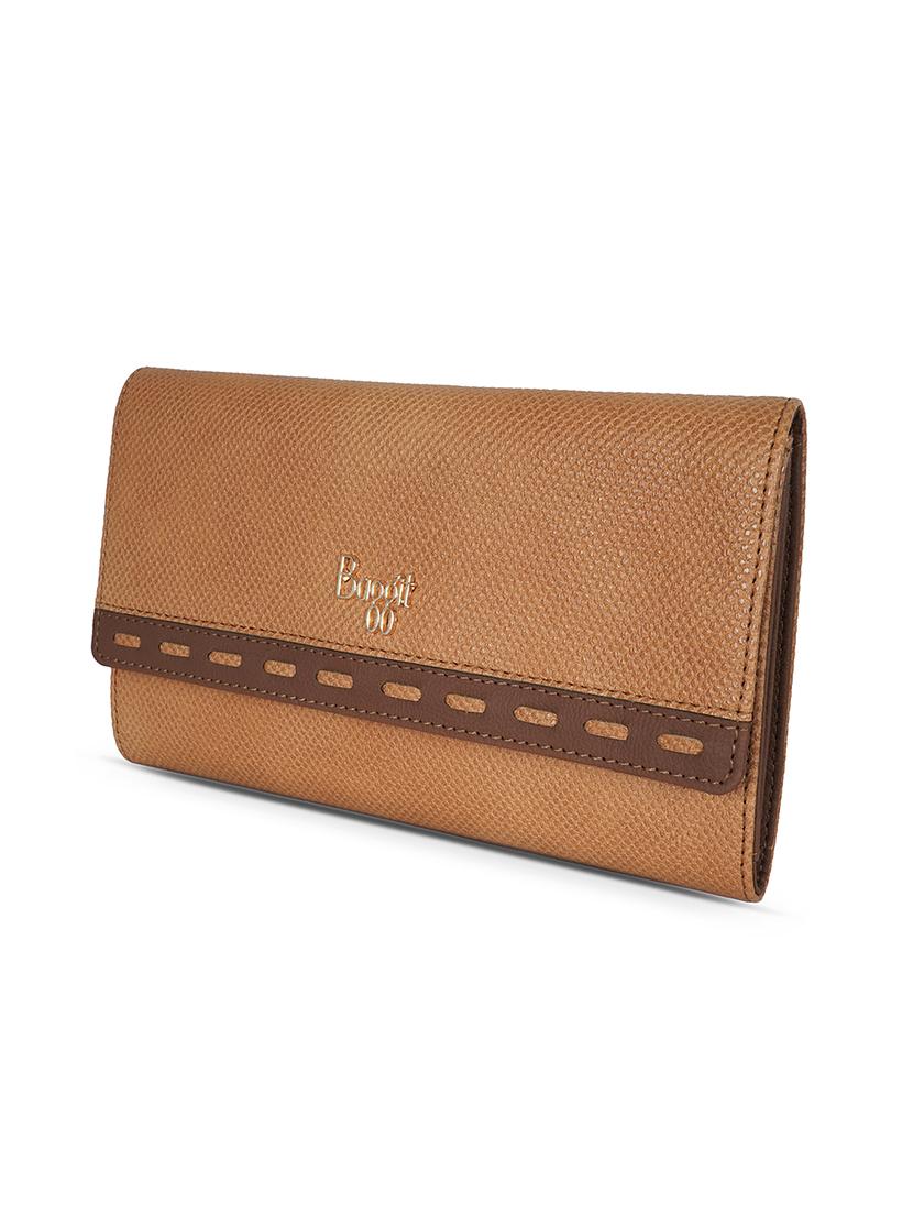 brown textured wallet - 18460672 - Standard Image - 3