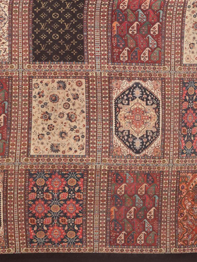 women's block print multi colored saree with blouse - 18460985 -  Standard Image - 3