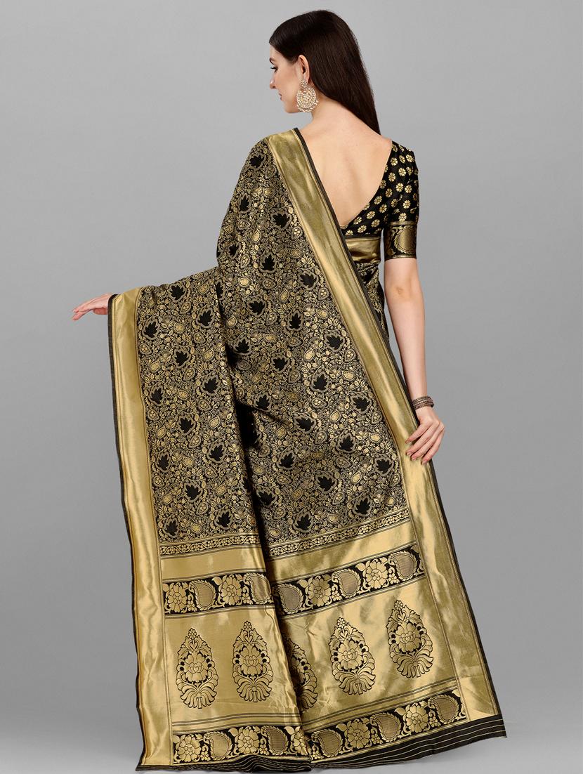 jacquard work woven saree with blouse - 18461267 - Standard Image - 3
