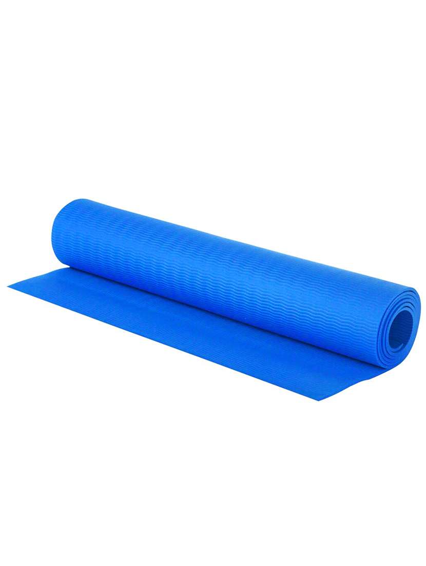 blue unisex textured anti skid yoga mat